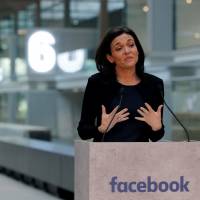 Sheryl Sandberg, chief operating officer of Facebook, delivers a speech during a visit in Paris in January. | REUTERS