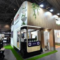 Honda Motor Co. displays its\"moving living room\" called Honda IeMobi Concept. | YOSHIAKI MIURA