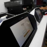 SkyAlert earthquake alarm screens are pictured at the SkyAlert headquarters in Mexico City Oct. 9. | REUTERS