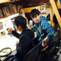 Clubs out: Mary Nobuoka\'s son (right) studies after school with a friend. The son has thrived socially despite avoiding club activities  in junior high. | COURTESY OF MARY NOBUOKA