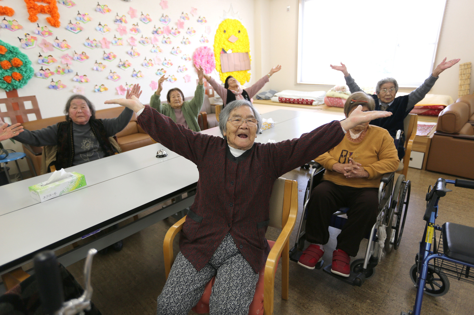 Japan has a lot of old people and not many young people &#8212; 27 percent of the population is over 65, higher than any other country. | BLOOMBERG