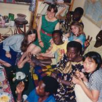 International students party in Sacko\'s dorm at Southeast University. | NICHOLAS SEAGREAVES