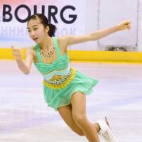 Rino Kasakake, a 16-year-old from Nagoya, captured the bronze medal at the Junior Grand Prix in Gdansk, Poland, last week in her JGP debut. | KYODO