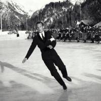 Dick Button, seen here at the age of 18 competing at the 1948 Winter Games in St. Moritz, Switzerland, remains the youngest man ever to win the Olympic gold medal. | DICK BUTTON COLLECTION