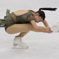 Kaori Sakamoto finished fifth in her senior Grand Prix debut at the Cup of Russia in Moscow on Saturday. | AP