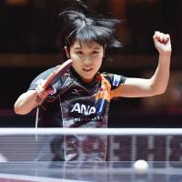 World No. 6 Miu Hirano has improved significantly since playing in the Chinese Table Tennis Super League last year. | KYODO
