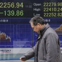 Japanese stocks have become volatile after being calm for months. | AP