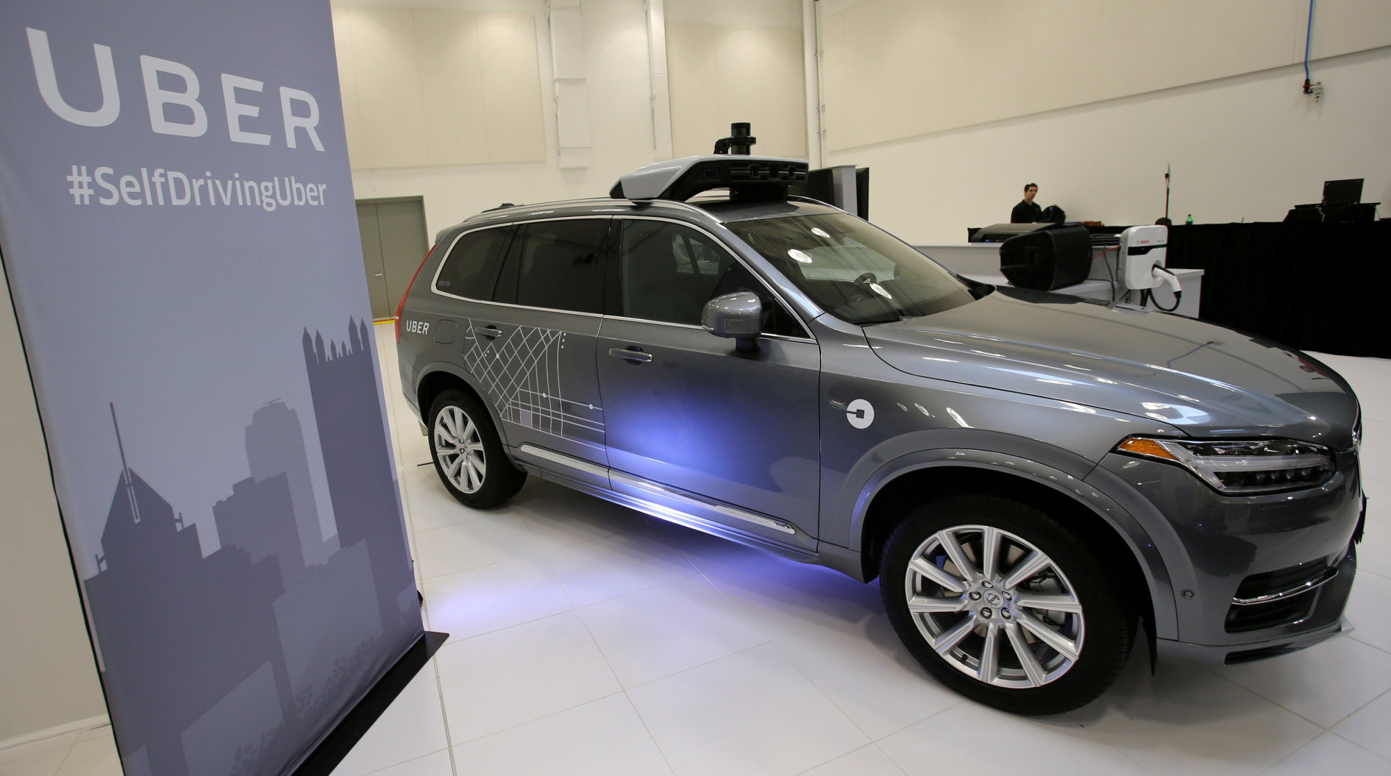 Uber's Volvo XC90 self-driving car is shown during a demonstration of self-driving automotive technology in Pittsburgh in 2016. | REUTERS