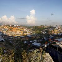 The Hakim Para refugee camp in Ukhiya, Bangladesh, is seen Monday. A Philippine official says Myanmar\'s leader, Aung San Suu Kyi, has assured other Southeast Asian nations that her government is implementing the recommendations of a commission led by former U.N. Secretary-General Kofi Annan on the situation in Rakhine state, where more than half a million Rohingya Muslims have fled to neighboring Bangladesh. | AP