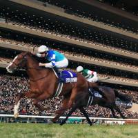 Cheval Grand comes home to win the Japan Cup on Sunday at Tokyo Racecourse. | KYODO