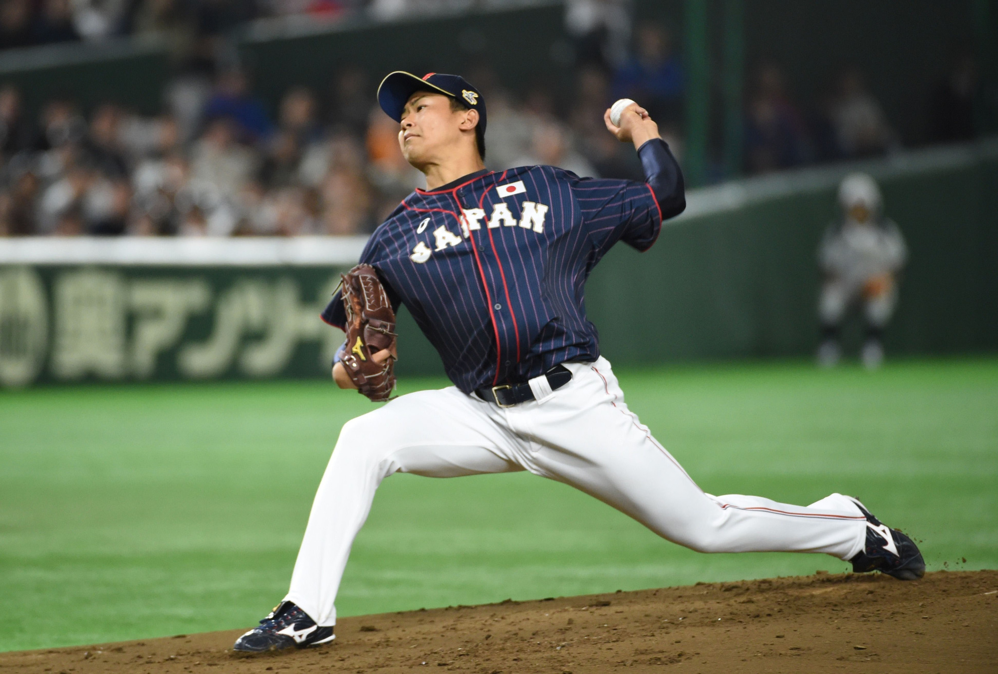 Shota Imanaga pitches against Taiwan on Saturday night. | AFP-JIJI