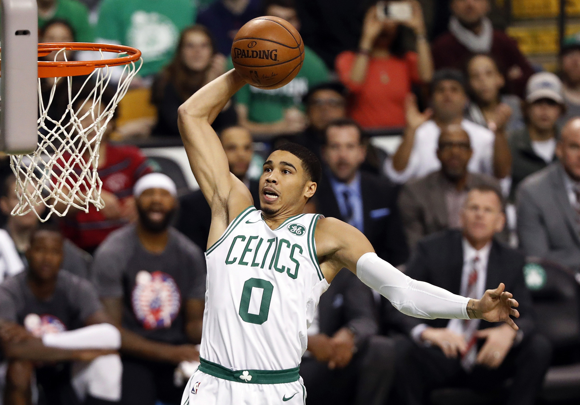 Celtics rookie Jayson Tatum has helped the team win 12 straight games through Sunday. | AP
