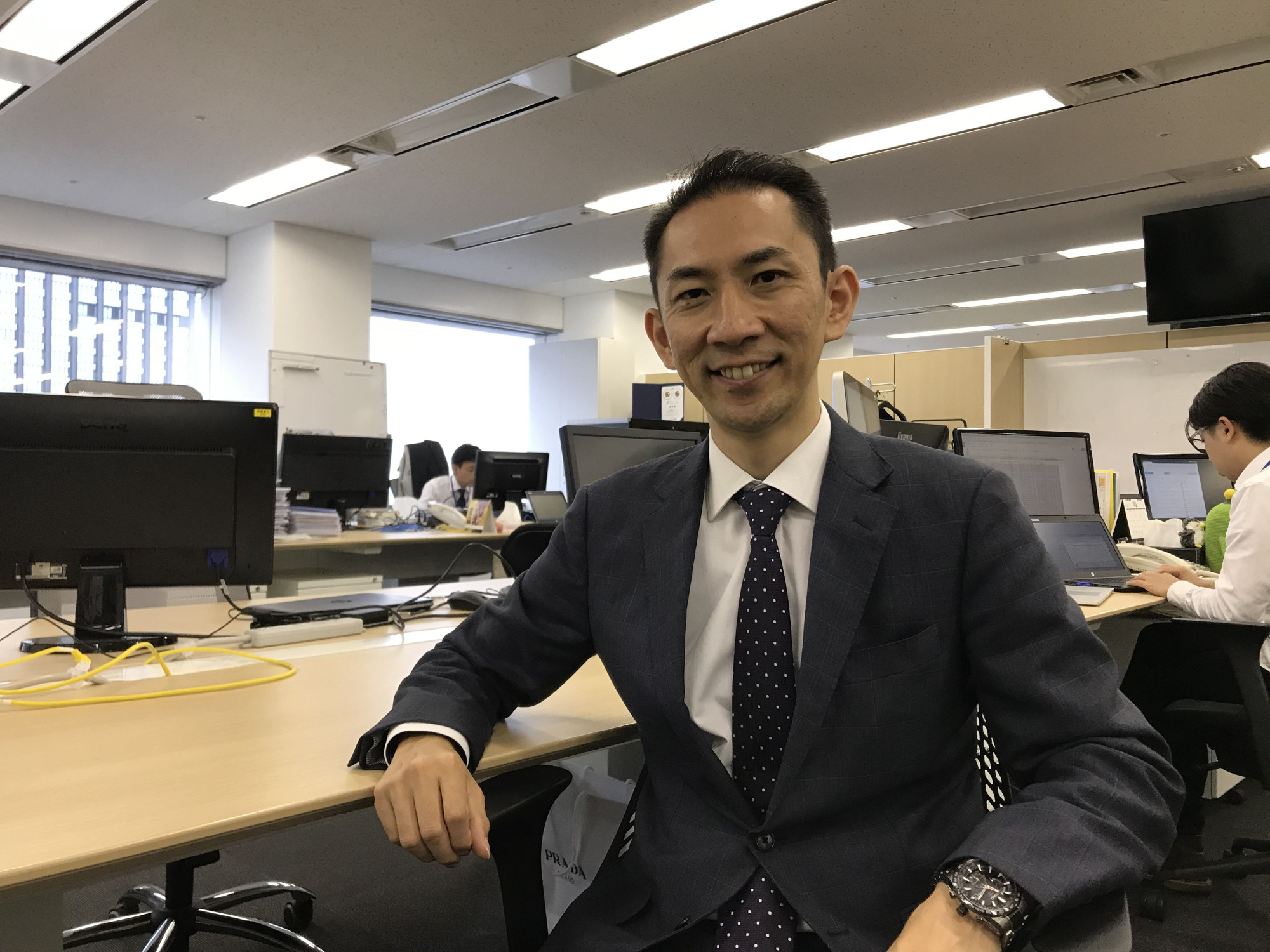Insight Tech President Tomohiro Ito poses for a photo at the firm's headquarters in Tokyo's Shinjuku Ward on Oct. 25. | KAZUAKI NAGATA