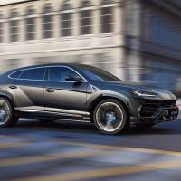 This handout picture released by Italian luxury car maker Lamborghini shows the new SUV 4x4 Urus presented Monday in Bologna. | LAMBORGHINI / VIA AFP-JIJI