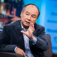 SoftBank Group Chairman Masayoshi Son is interviewed on \"The David Rubenstein Show\" in New York in September. | BLOOMBERG