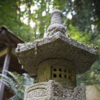 A stone lantern at the Portland Japanese Garden in Oregon. | CHRISTINA SJOGREN
