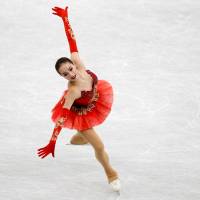 Russia\'s Alina Zagitova performs her free skate routine on Saturday at the Grand Prix Final in Nagoya. Zagitova finished first with 223.30 points. | REUTERS