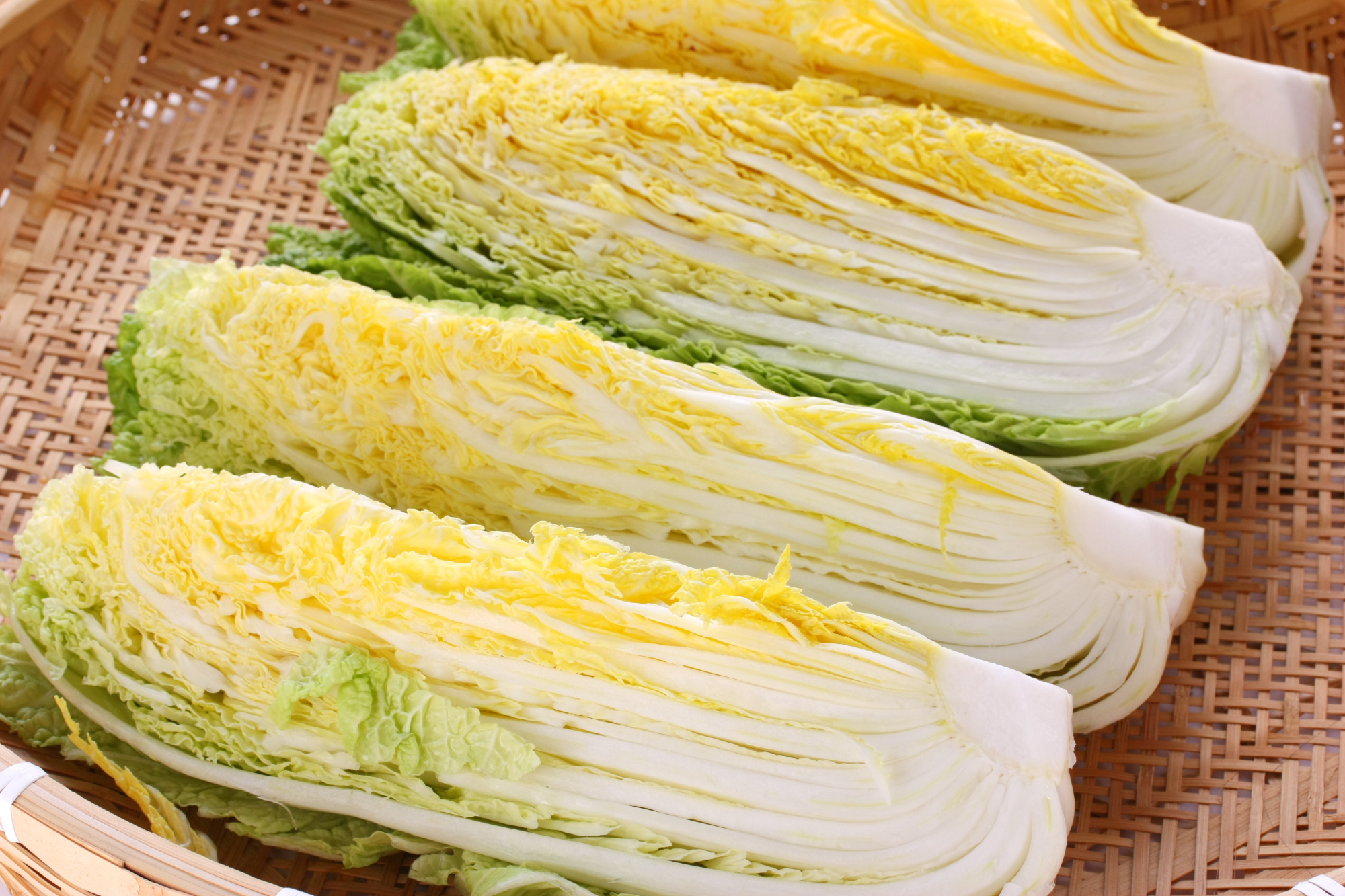 Prices for vegetables including these Chinese cabbage are surging because of damage caused last year by typhoons and cold weather. | GETTY IMAGES