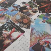 A new calendar published by the village of Otari, Nagano Prefecture, highlights 12 bachelors seeking brides in or outside the depopulating community. | CHUNICHI SHIMBUN