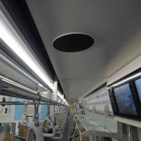 The 13000 series trains, which entered service on Tokyo Metro Co.\'s Hibiya Line in March last year, boast a high-quality stereo system. | TOKYO METRO CO.