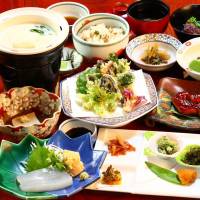 Below: Shukubo Sanrakuso, a pilgrim\'s inn, offers traditional Buddhist vegetarian cuisine using the local ingredients of    Mount Daisen. | COURTESY OF SHOKUBO SANRAKUSO