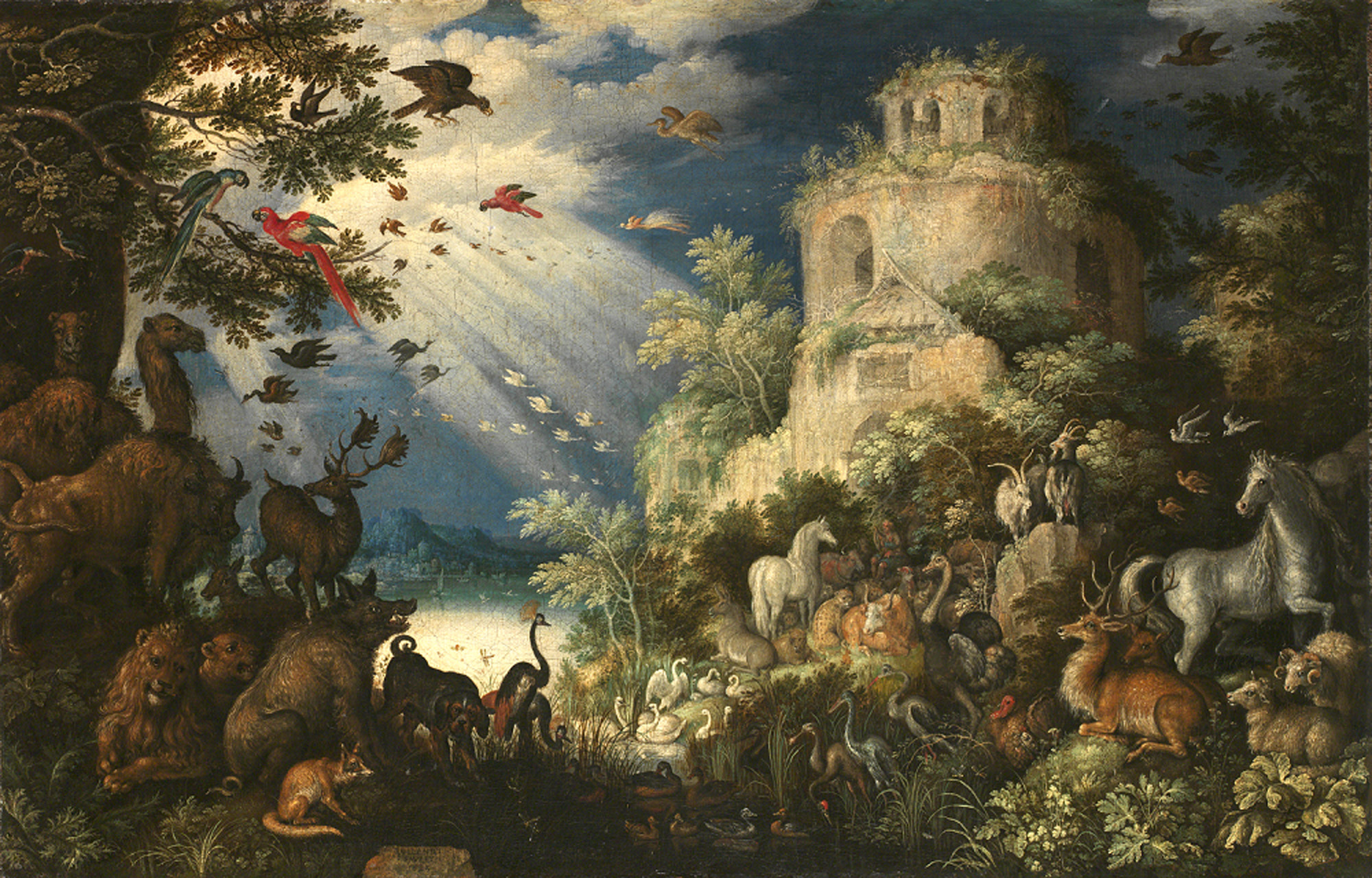 'Orpheus Playing to the Animals' by Roelandt Savery (1625) | THE NATIONAL GALLERY IN PRAGUE