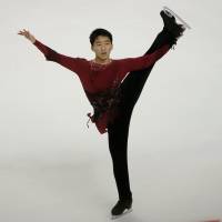 Tomoki Hiwatashi competes in the free skate at the U.S. Championships on Saturday in San Jose, California. | USA TODAY / VIA REUTERS