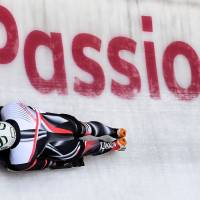 Canada\'s Kevin Boyer participates in a training session for the men\'s skeleton event at the Olympic Sliding Centre. | AFP - JIJI