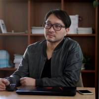 Wu Chung-hsin, chief executive of the virtual reality company Vactor Digital, speaks during an interview at the Jinshan Cross Strait Youth Entrepreneurship Base in Shanghai on Jan. 10. | REUTERS