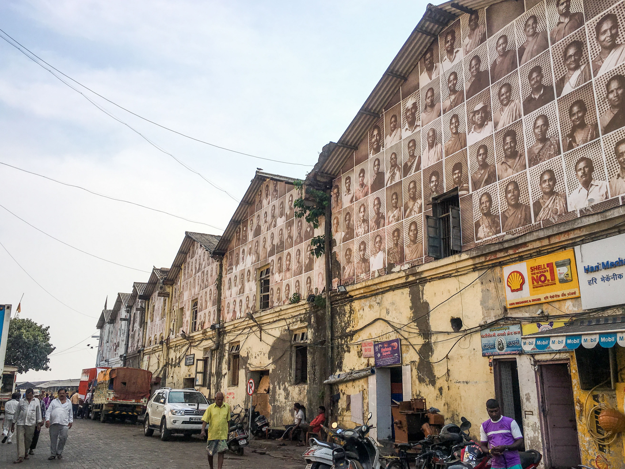 An art project decorates Sassoon Dock, one of Mumbai's oldest. | THOMSON REUTERS FOUNDATION/RINA CHANDRAN