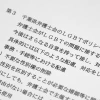 Chiba Bar Association\'s new policy for dealing with sexual minorities pledges to remove gender boxes, typically used on forms to asks about a person\'s sexual identity, from it\'s own registration documents. | KYODO