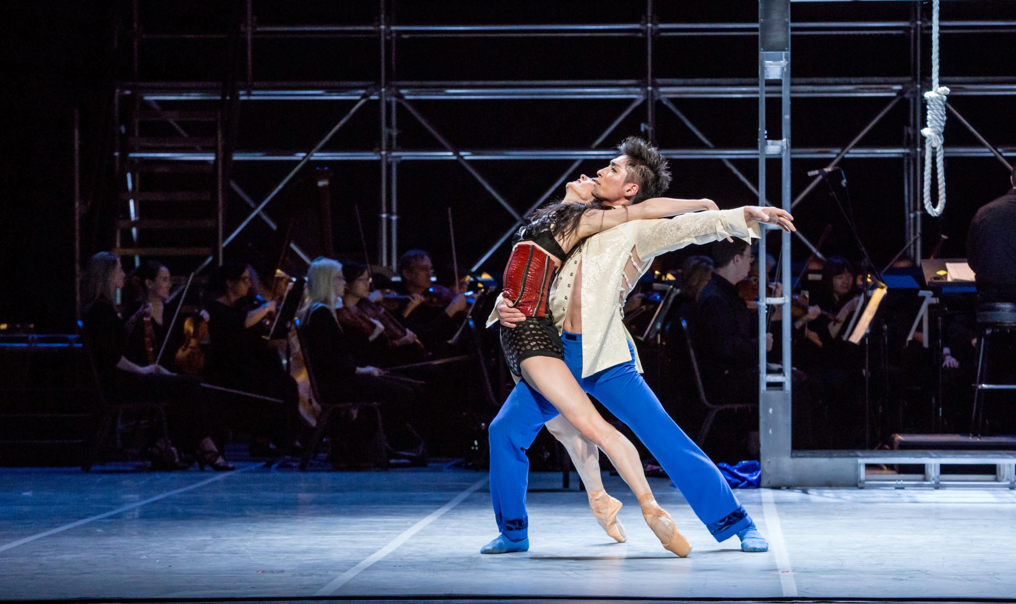 Yoshihisa Arai and Victoria Jaiani perform in 'The Miraculous Mandarin,' one of three works of the Joffrey Ballet's 'Global Visionaries' program. | CHERYL MANN