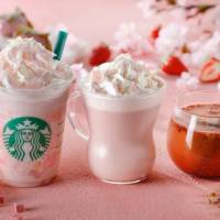 Starbucks Japan beat everybody to the punch with its line of \"Sakura Strawberry\" drinks and foods. | STARBUCKS COFFEE