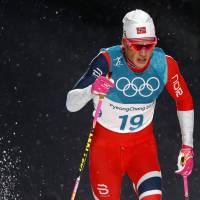 Norway\'s Johannes Hoesflot Klaebo competes in the men\'s sprint classic on Tuesday in Pyeongchang, South Korea. Klaebo won the gold. | REUTERS
