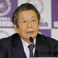 Keiichi Tadaki, a former prosecutor general, speaks during a news conference at Ryogoku Kokugikan on Thursday. Tadaki will lead a new third-party committee to investigate sumo violence, the  Japan Sumo Association announced Thursday. | KYODO