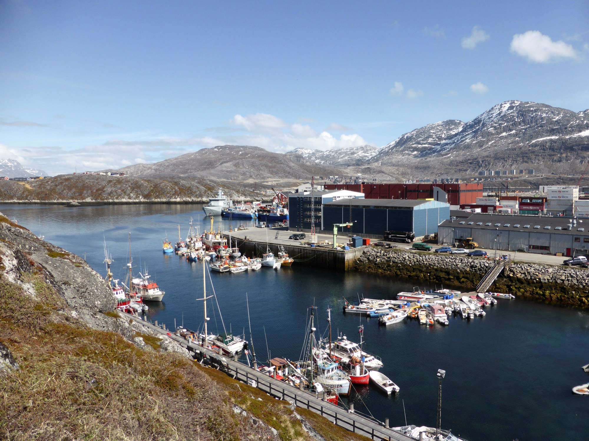 A general view shows the port of Nuuk, Greenland, in 2016. | REUTERS