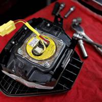 A recalled Takata air bag inflator is shown in Miami in 2015. | REUTERS