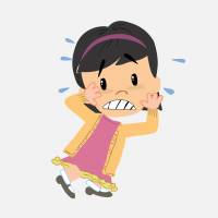 In Situation 1, little Mariko Okubo comes back from school and rushes straight to the restroom. | GETTY IMAGES