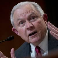 Jeff Sessions, U.S. attorney general, speaks during a Senate Appropriations Subcommittee hearing in Washington on Wednesday. Sessions has decided against recusing himself from the investigation into President Donald Trump\'s personal lawyer, Michael Cohen, but will consider stepping back from specific questions tied to the probe, according to a person familiar with the matter. | BLOOMBERG