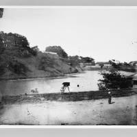 Edo Castle\'s Sotosakurada moat is captured in this photo taken by Yokoyama Matsusaburo in 1871. | COURTESY OF EDO-TOKYO MUSEUM