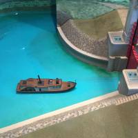 At a small museum at Kyoto\'s old Fushimi Port, a diorama shows visitors how ships from Osaka moved through a lock before arriving. | ERIC JOHNSTON