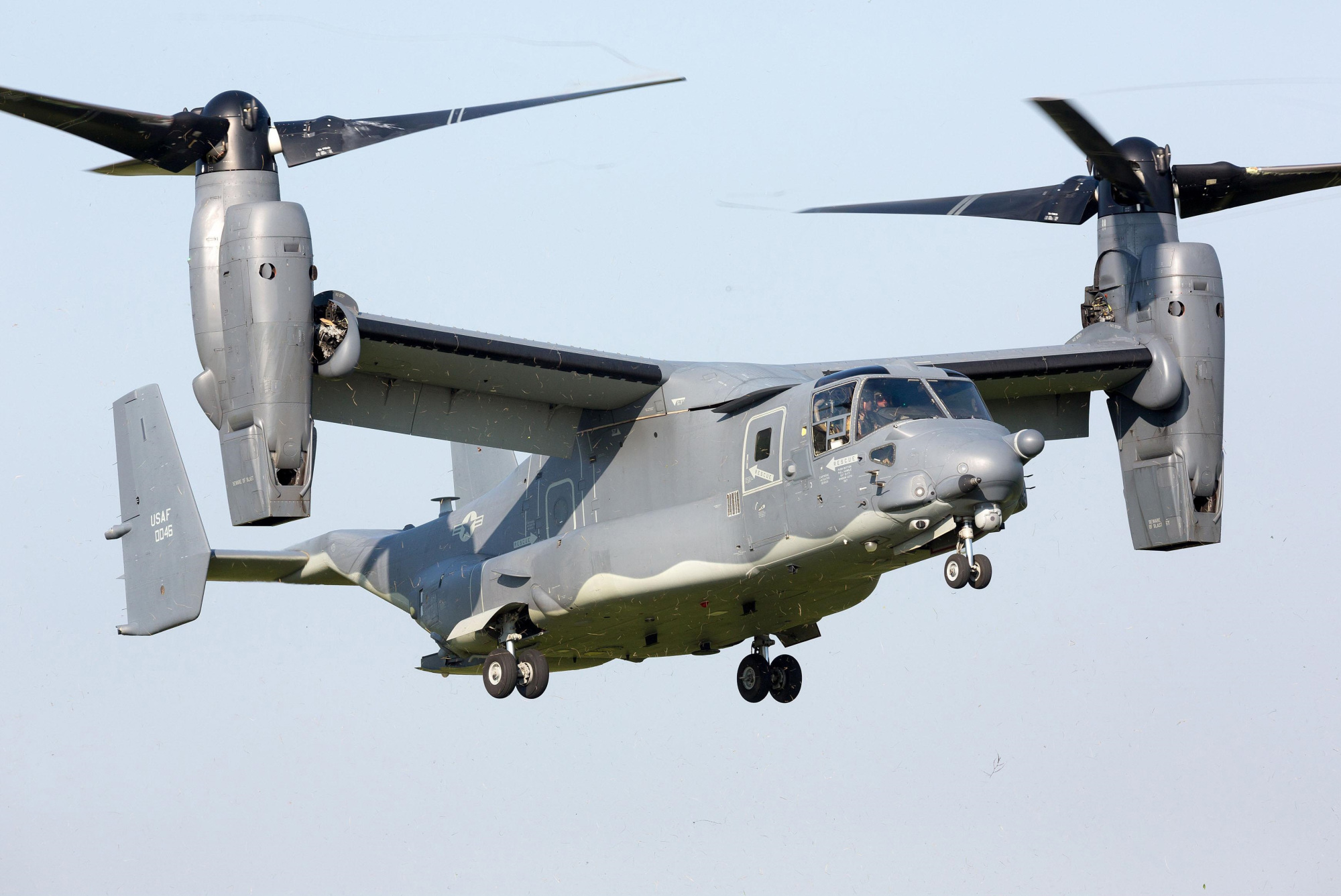A U.S. Bell Boeing CV-22B Osprey lands at Mosnov Airport in the Czech Republic in September 2014. | AP