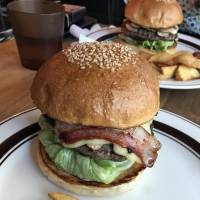 Fat stack: Fresh sesame buns, a thick patty and a smothering of cheese makes the ultimate Critters burger. | J.J. O\'DONOGHUE