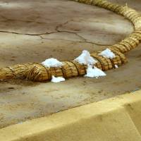 Saline solution: Women\'s incursion into a sumo ring requires mounds of salt for \"purification.\" | GETTY IMAGES