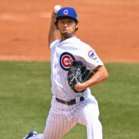 Chicago starter Yu Darvish pitches against Milwaukee in the second inning on Friday. | USA TODAY / VIA REUTERS