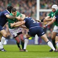 Scotland and Ireland will face each other at the 2019 Rugby World Cup in Japan, the first to be played in Asia. | KYODO