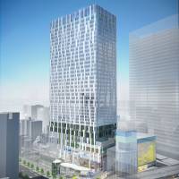 The Shibuya Stream complex, scheduled to open on Sept. 13, is depicted in this digital image. | SHIBUYA STREAM