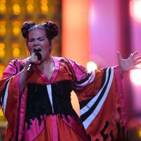 Netta Barzilai performs \"Toy\" during the final of the Eurovision Song Contest in Lisbon on Saturday. | AFP-JIJI