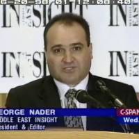 This 1998 frame from video provided by C-SPAN shows George Nader, president and editor of Middle East Insight. As an adviser to Abu Dhabi\'s crown prince, Sheikh Mohammed bin Zayed Al Nahyan, Nader worked throughout 2017 with Elliott Broidy, a fundraiser for President Donald Trump, in a secretive lobbying effort to alter U.S. policy in the Middle East. Nader is now cooperating with U.S. special counsel Robert Mueller\'s investigation into foreign meddling in American politics. | C-SPAN / VIA AP