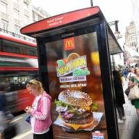 Billboards advertising junk food from vendors like McDonald\'s might be banned from London\'s Underground rail and bus network under new plans announced by the city\'s mayor, Sadiq Khan, as part of his efforts to tackle rising levels of childhood obesity in the capital. | REUTERS